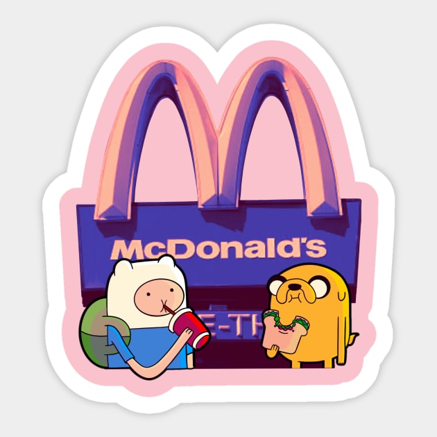 Finn and Jake Sticker by Wubble